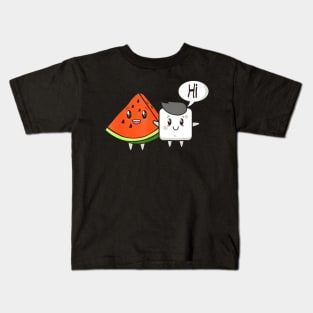 Watermelon Fruit Sugar Hi Funny Saying Quote Tropical Fruit Kids T-Shirt